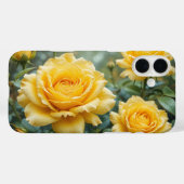 雨に濡れたエレガントな黄色いバラのフラワーガーデン Case-Mate iPhoneケース (裏面 (横))