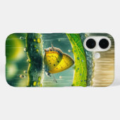雨に濡れる黄色い蝶 Case-Mate iPhoneケース (裏面 (横))