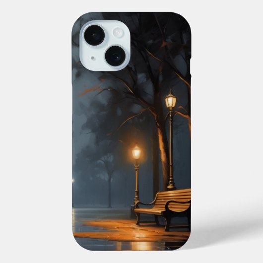 雨のささやき – エモーショナルオイルペインティングベンチ Case-Mate iPhoneケース (裏面)