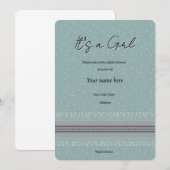 雨のしずくベイビーシャワーの招待状 招待状 (正面/裏面)