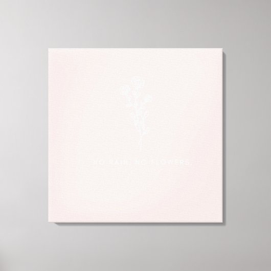 雨のない未知の美しい花g キャンバスプリント (正面)