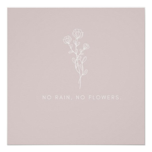 雨のない未知の美しい花g ポスター (正面)