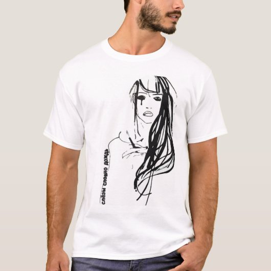 雨のような破損 Tシャツ (正面)