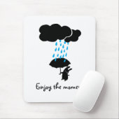 雨のウサギ マウスパッド (マウス)