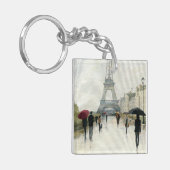 雨のエッフェル塔|パリ キーホルダー (正面左)