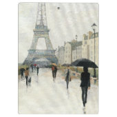雨のエッフェル塔|パリ クリップボード (裏面)