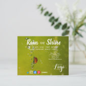 雨のクライアント紹介実在不動産マーケティング販売p ポストカード (スタンド正面)