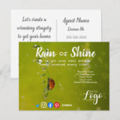 雨のクライアント紹介実在不動産マーケティング販売p ポストカード (正面/裏面)