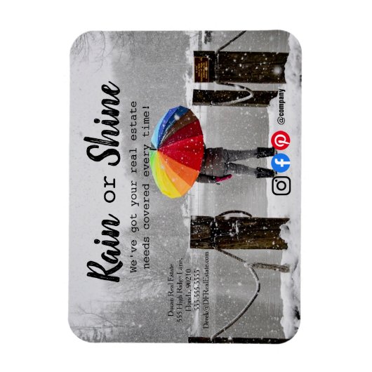 雨のクライアント紹介実在不動産マーケティング販売p マグネット (縦)