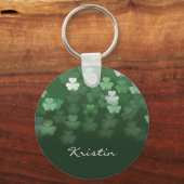 雨のシャムロック キーホルダー (正面)