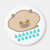 雨のシャム猫クラウド –  マグネット (正面)