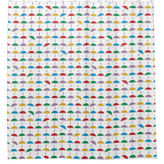 雨のシャワーカーテンの傘 シャワーカーテン (正面)