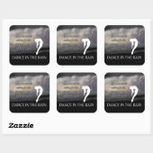 雨のステッカーで踊感動的る スクエアシール (シート)