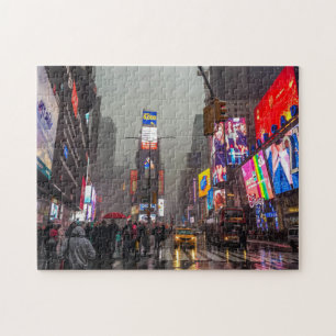 雨のタイムズ・スクエア ジグソーパズル