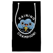 雨のチャンプ天気おもしろい雨雲プンダークBG スモールペーパーバッグ (正面)