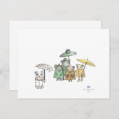 雨のネズミ ポストカード (正面/裏面)