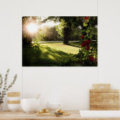 雨のバラキャンバス ポスター (キッチン)