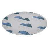 雨のパターン：暗雲ヴィンテージ カッティングボード (角)