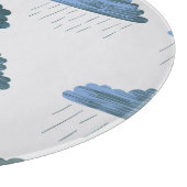 雨のパターン：暗雲ヴィンテージ カッティングボード (角)