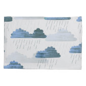 雨のパターン:暗雲ヴィンテージ 枕カバー (裏面)