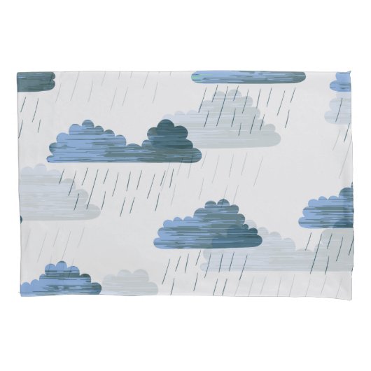 雨のパターン:暗雲ヴィンテージ 枕カバー (正面)