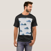 雨のパターン:暗雲ヴィンテージ Tシャツ (正面フル)