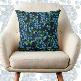 雨のブルーベリー クッション