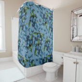 雨のブルーベリー シャワーカーテン (インサイチュ)