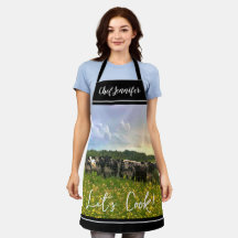 雨の下でスペックルパーク牛、サンセットスカイ