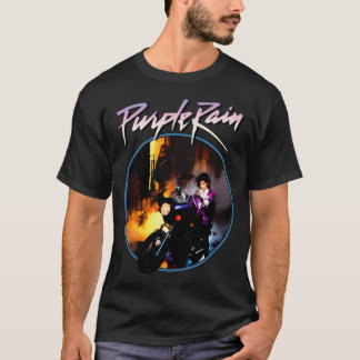 雨の中でオートバイに乗る男 Tシャツ