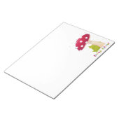 雨の中でカエルとキノコを座らせたかわいい漫画 ノートパッド (アングル)