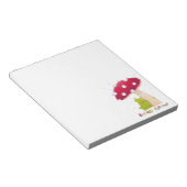 雨の中でカエルとキノコを座らせたかわいい漫画 ノートパッド (アングル)