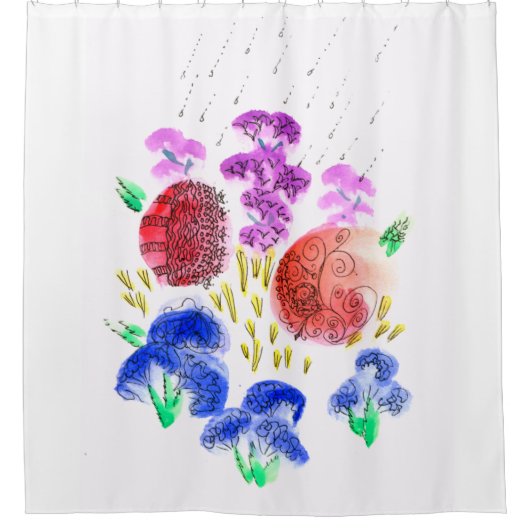 雨の中でシン シャワーカーテン (正面)