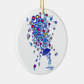 雨の中でシン セラミックオーナメント (右)