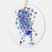 雨の中でシン セラミックオーナメント (左)