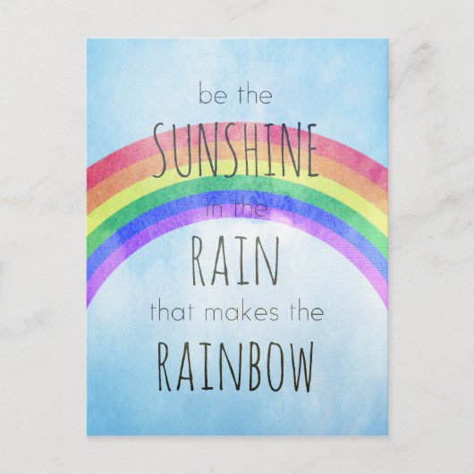 雨の中で太陽の光を浴びなさい ポストカード (正面)