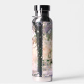 雨の中で愛キスをするするカップル抽象芸術アート ウォーターボトル (右面)