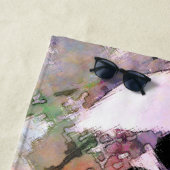 雨の中で愛キスをするするカップル抽象芸術アート ビーチタオル (インサイチュ)