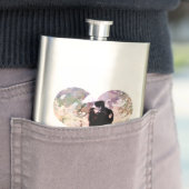 雨の中で愛キスをするするカップル抽象芸術アート フラスク (インサイチュ)