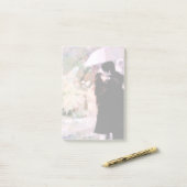 雨の中で愛キスをするするカップル抽象芸術アート ポストイット (デスク上)