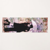 雨の中で愛キスをするするカップル抽象芸術アート ヨガマット (正面(横))