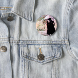 雨の中で愛キスをするするカップル抽象芸術アート 缶バッジ