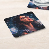 雨の中で歌う スクエアペーパーコースター (アングル)