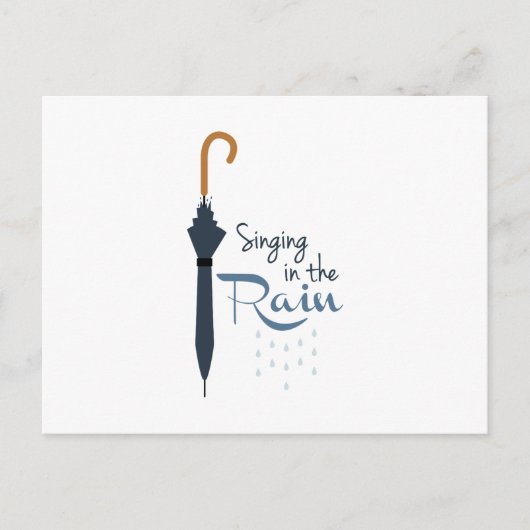雨の中で歌う ポストカード (正面)