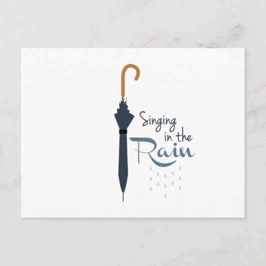 雨の中で歌う ポストカード (正面)