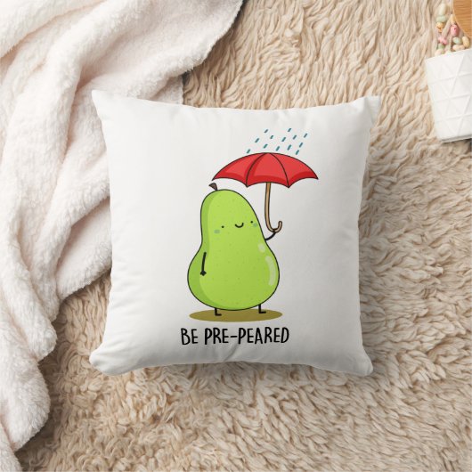 雨の中で洋おもしろい梨を使う クッション (ブランケット)