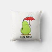 雨の中で洋おもしろい梨を使う クッション (正面)