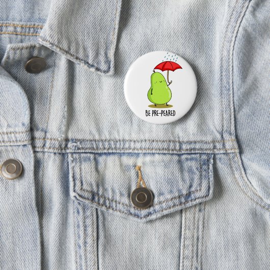 雨の中で洋おもしろい梨を使う 缶バッジ (インサイチュ)