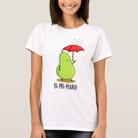 雨の中で洋おもしろい梨を使う Tシャツ (正面)