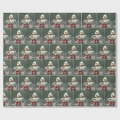 雨の中で白いアヒルが飛び散る ラッピングペーパー (フラット)